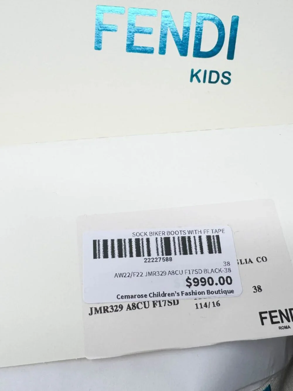 Fendi Kids Bike Boots